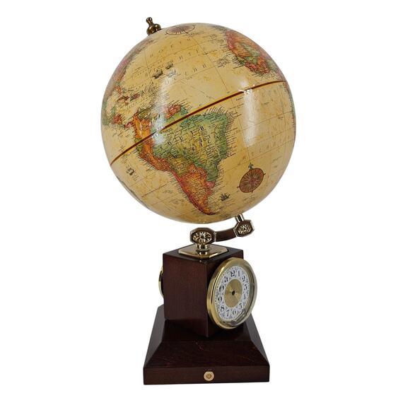Vintage SBC Replogle 9" Weather Watch Off-White Antique Ocean Desktop Globe - Picture 2 of 7